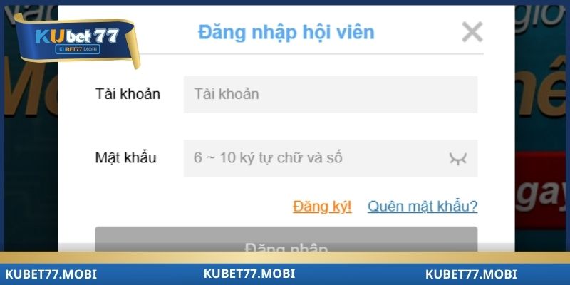 Chi tiết cách đăng nhập Kubet77 nhanh nhất
