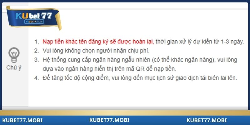 Tổng hợp các lưu ý khi nạp vốn